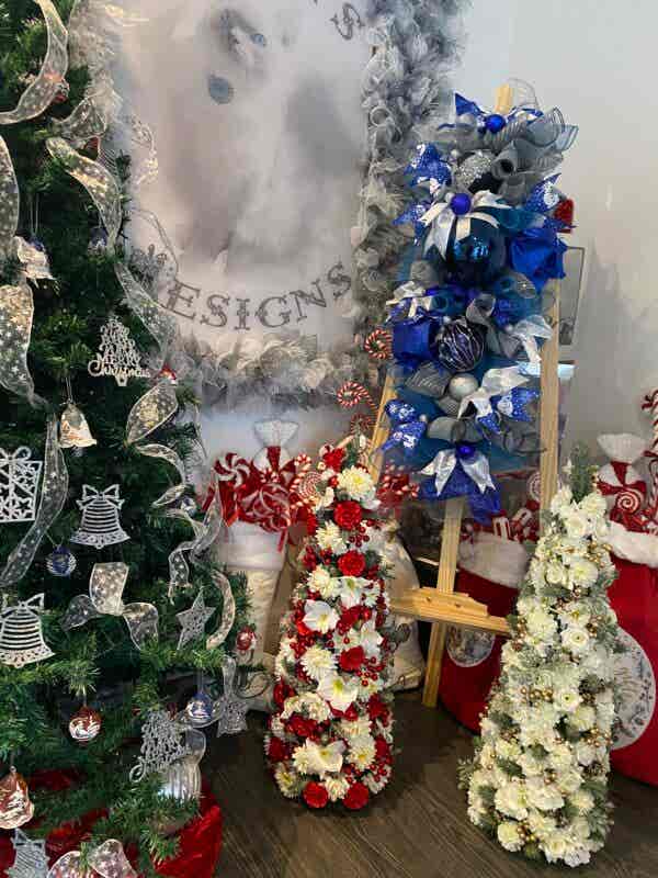 Bespoke Bluebells Are Blue Garland Swag Decorative Wreath - Image 3
