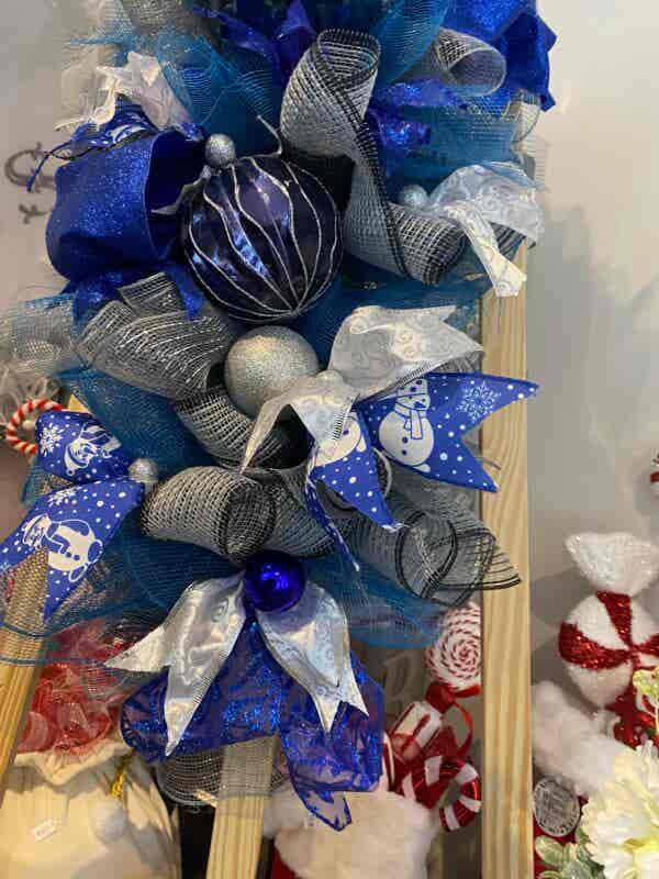 Bespoke Bluebells Are Blue Garland Swag Decorative Wreath - Image 6
