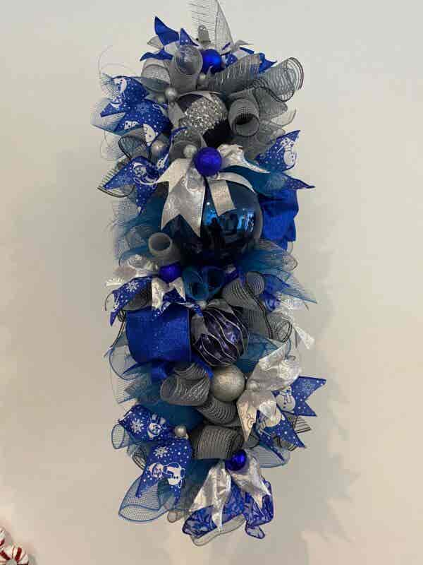 Bespoke Bluebells Are Blue Garland Swag Decorative Wreath - Image 5