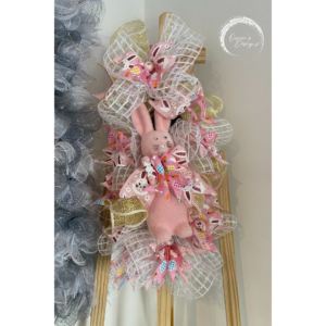 Bespoke Easter Bunny Soft Pink Dreams Decorative Wreath