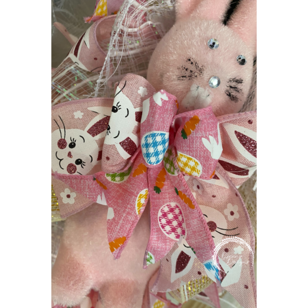 Bespoke Easter Bunny Soft Pink Dreams Decorative Wreath - Image 5