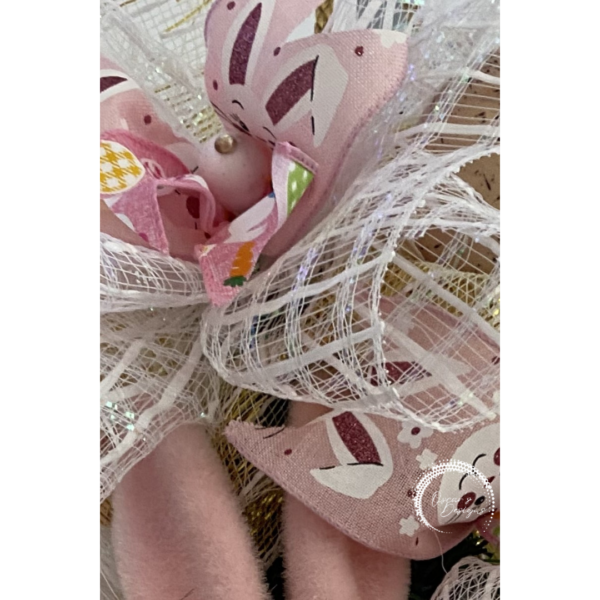 Bespoke Easter Bunny Soft Pink Dreams Decorative Wreath - Image 6