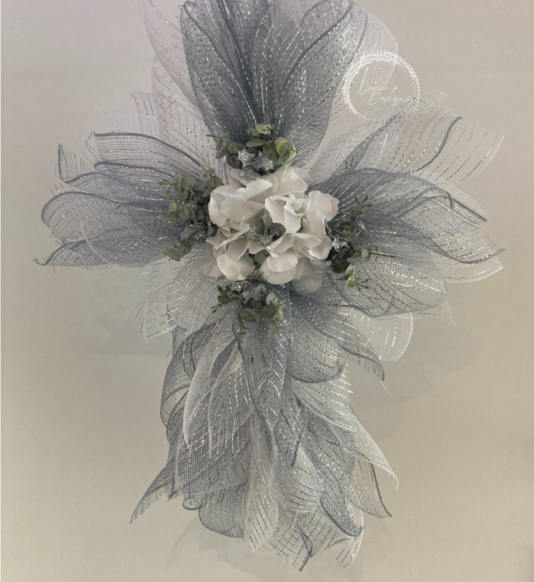 Bespoke Memorial - Holy Communion Cross Decorative Wreath - Image 2